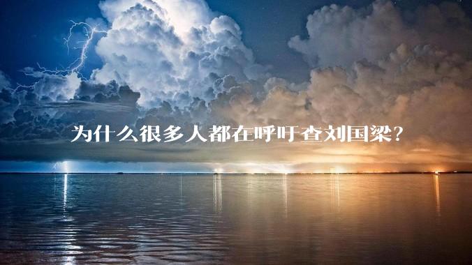 为什么很多人都在呼吁查刘国梁？