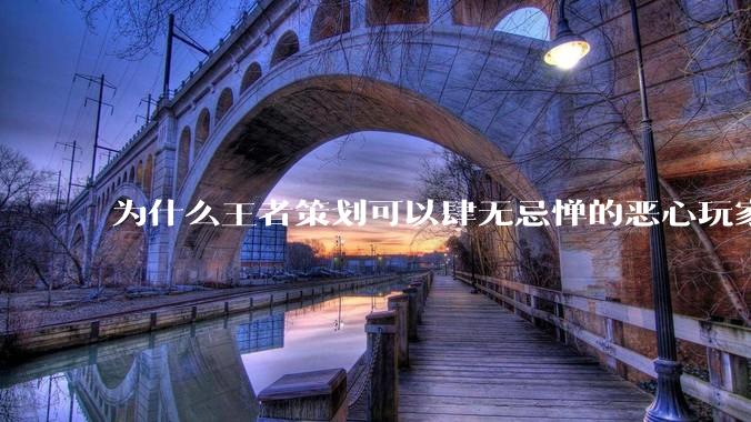 为什么王者策划可以肆无忌惮的恶心玩家都不用怕游戏凉凉呢？