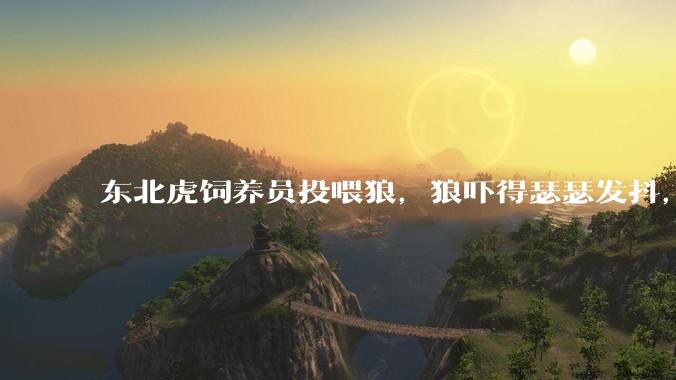 东北虎饲养员投喂狼，狼吓得瑟瑟发抖，真的是「血脉压制」吗？可能是哪些原因造成的？
