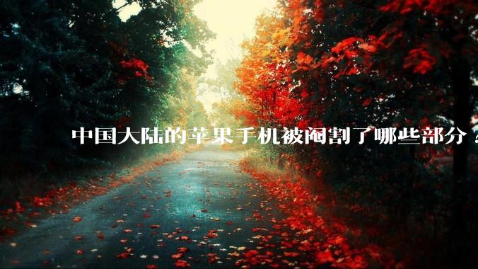 中国大陆的苹果手机被阉割了哪些部分?