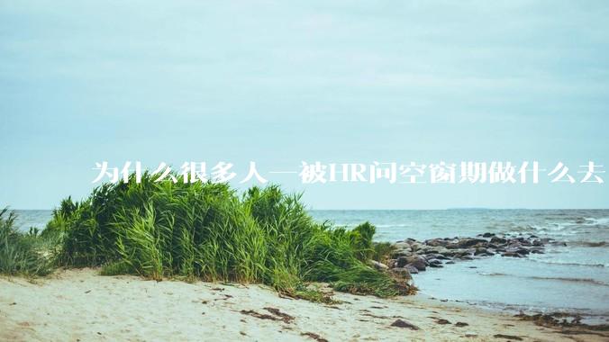 为什么很多人一被HR问空窗期做什么去了就炸毛？