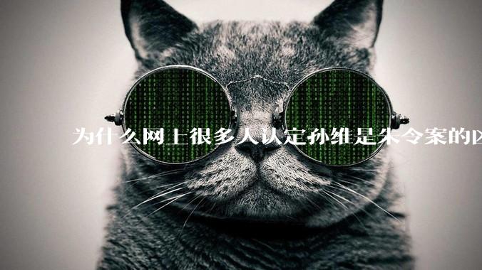 为什么网上很多人认定孙维是朱令案的凶手？