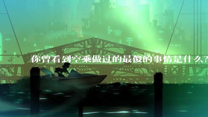你曾看到空乘做过的最傻的事情是什么？